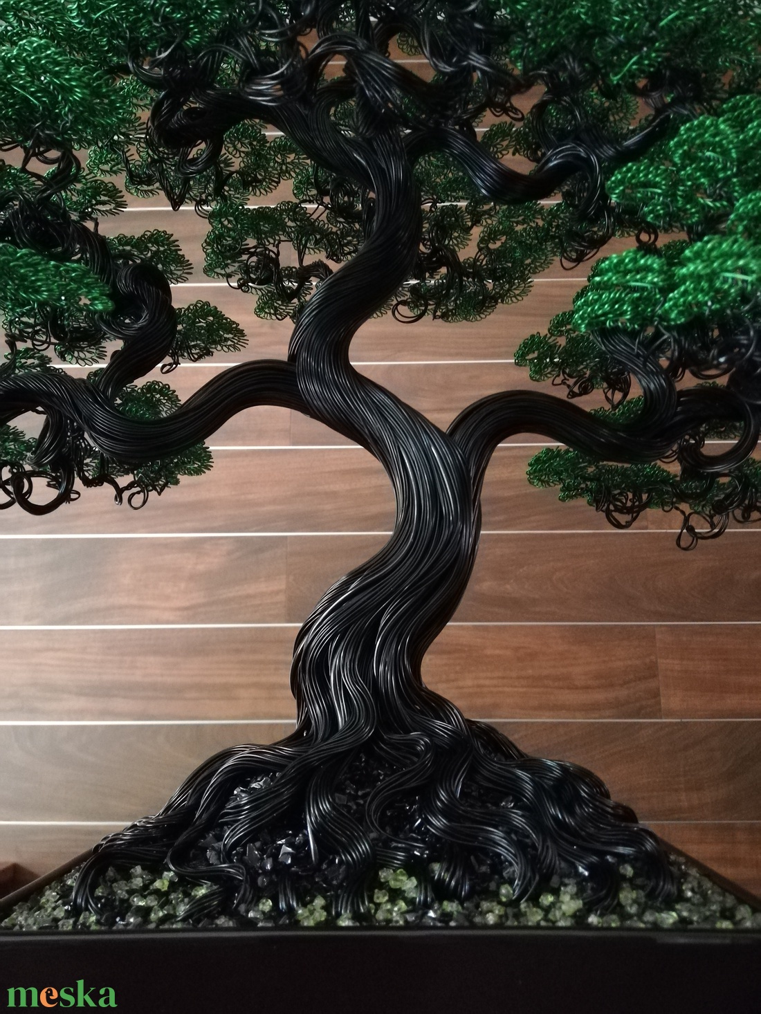 Zöld bonsai - művészet - szobor - fém - Meska.hu