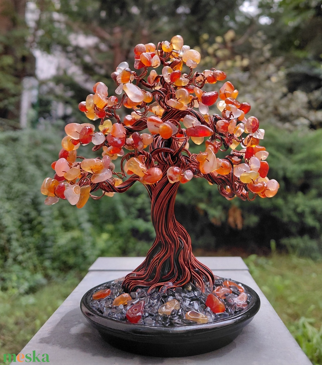 Karneol drótfa - otthon & életmód - dekoráció - asztal és polc dekoráció - bonsai - Meska.hu Karneol drótfa - otthon & életmód - dekoráció - asztal és polc dekoráció - bonsai - Meska.hu