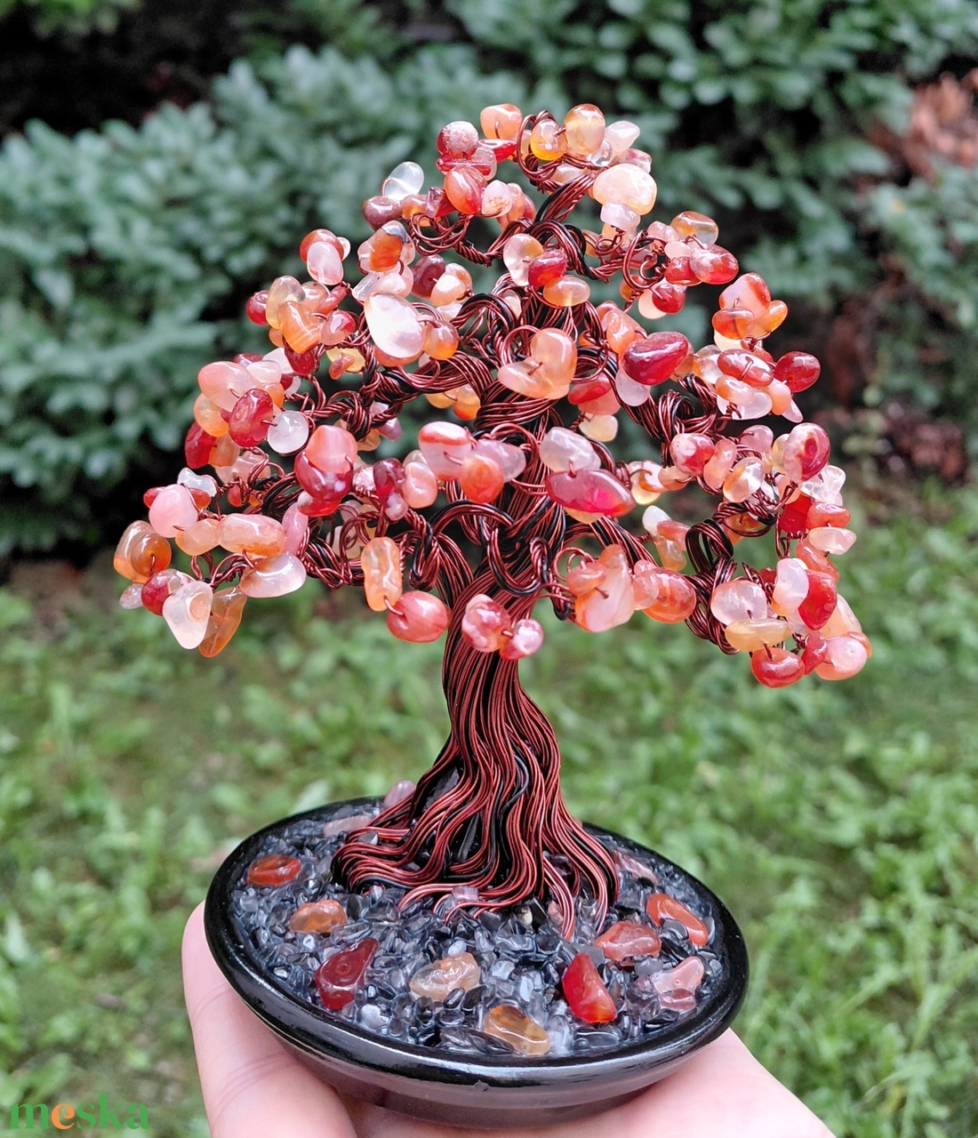 Karneol drótfa - otthon & életmód - dekoráció - asztal és polc dekoráció - bonsai - Meska.hu Karneol drótfa - otthon & életmód - dekoráció - asztal és polc dekoráció - bonsai - Meska.hu