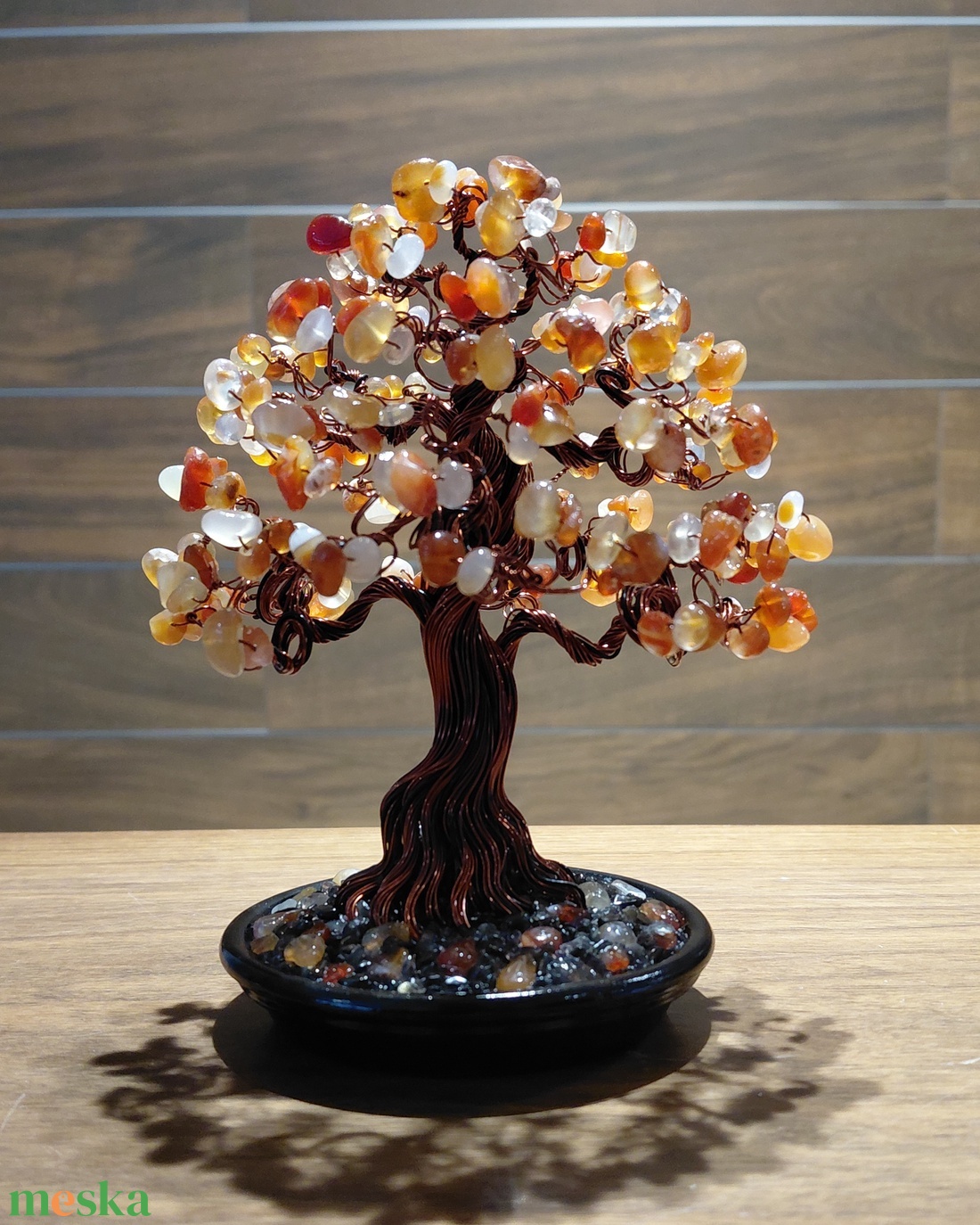 Karneol rézfa - otthon & életmód - dekoráció - asztal és polc dekoráció - bonsai - Meska.hu