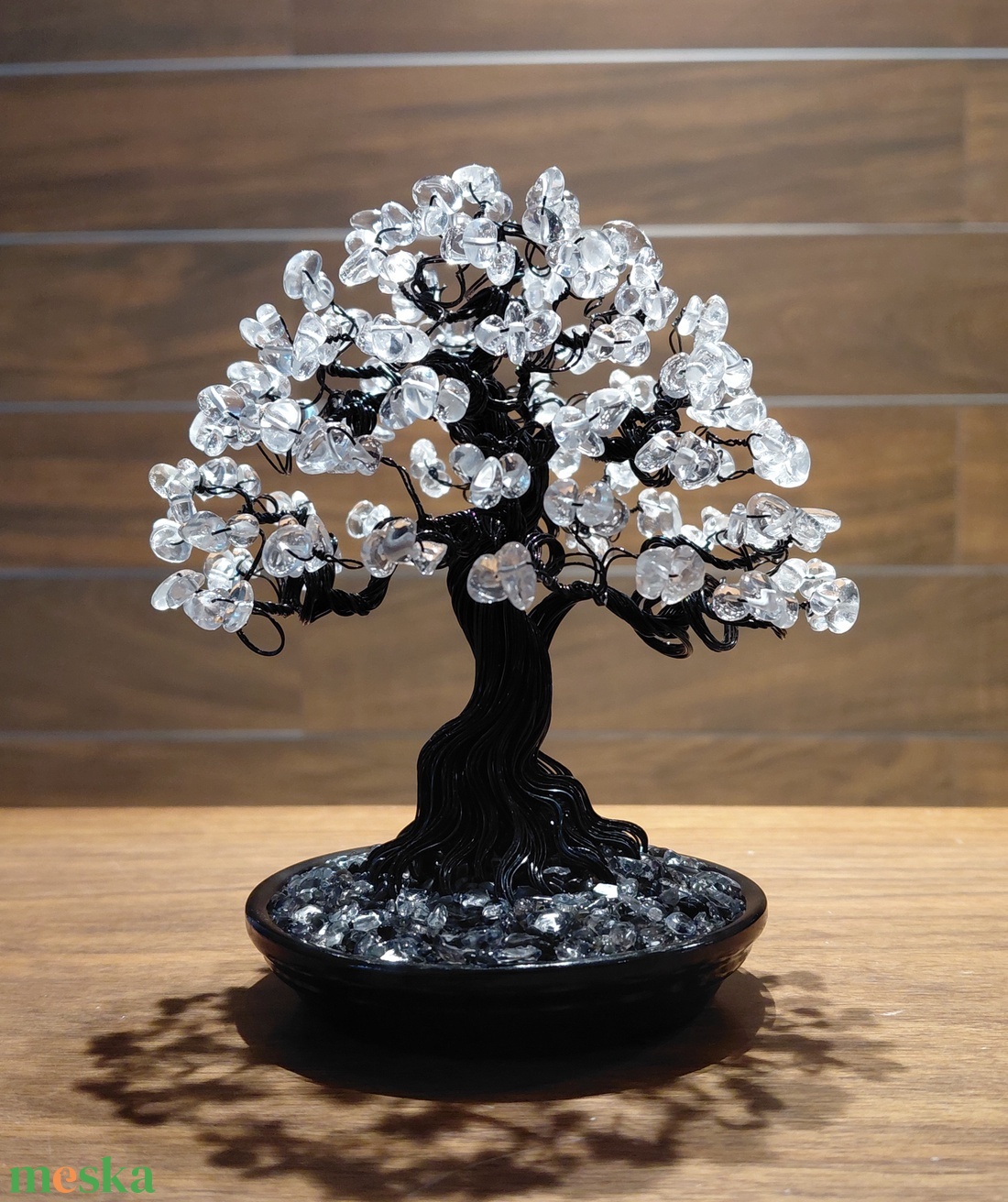 Hegyikristály rézfa - otthon & életmód - dekoráció - asztal és polc dekoráció - gyöngyfa, ásványfa - Meska.hu