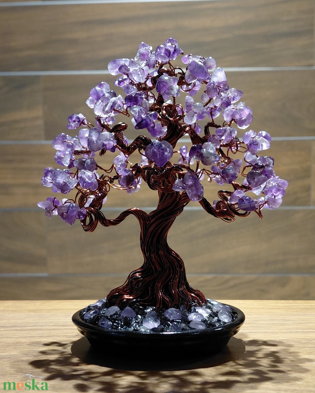 Ametiszt rézfa - otthon & életmód - dekoráció - asztal és polc dekoráció - bonsai - Meska.hu