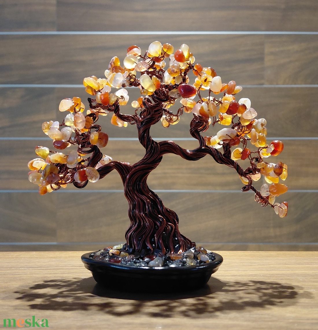 Karneol rézfa - otthon & életmód - dekoráció - asztal és polc dekoráció - bonsai - Meska.hu