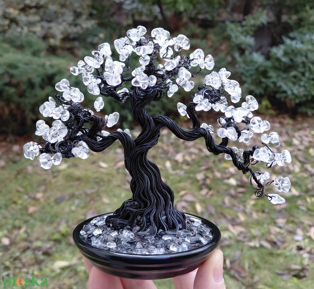Hegyikristály rézfa - otthon & életmód - dekoráció - asztal és polc dekoráció - bonsai - Meska.hu