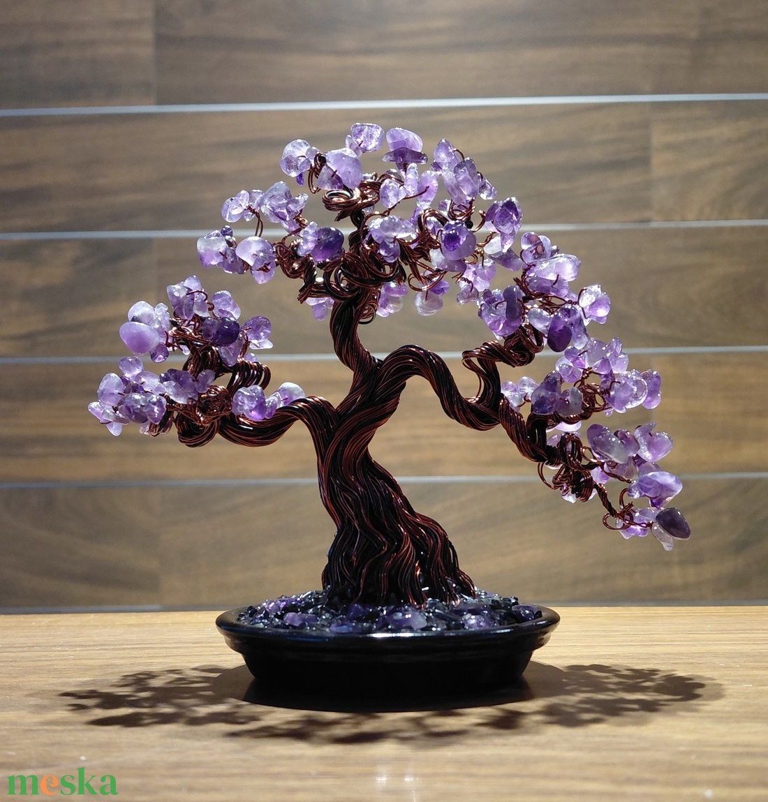 Ametiszt rézfa - otthon & életmód - dekoráció - asztal és polc dekoráció - bonsai - Meska.hu