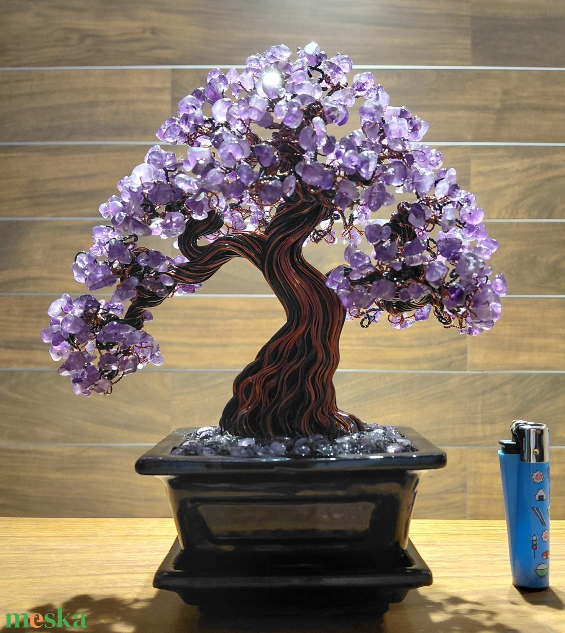 Ametiszt rézfa - otthon & életmód - dekoráció - asztal és polc dekoráció - bonsai - Meska.hu