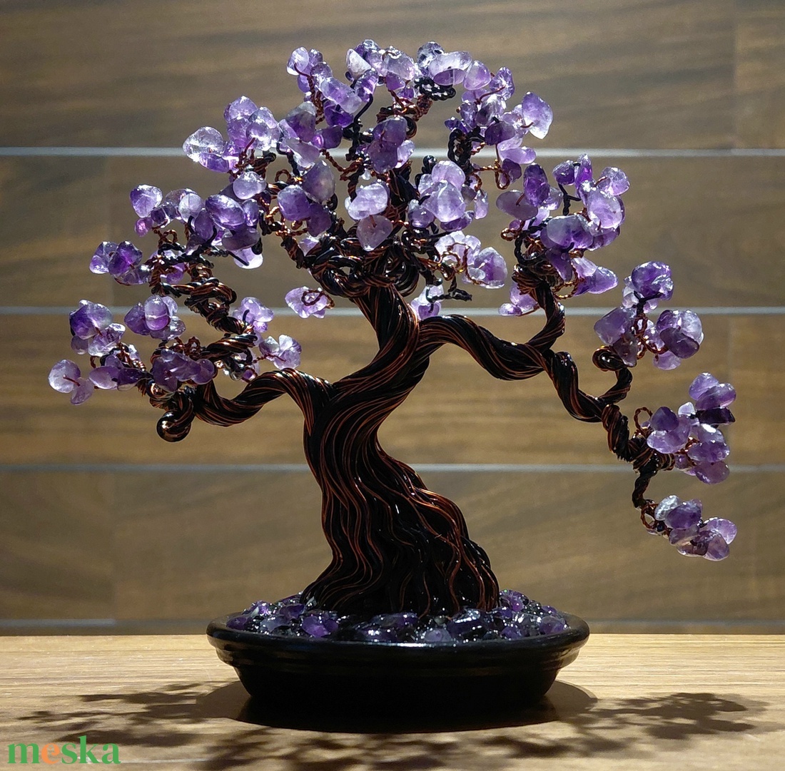 Ametiszt rézfa - otthon & életmód - dekoráció - asztal és polc dekoráció - bonsai - Meska.hu