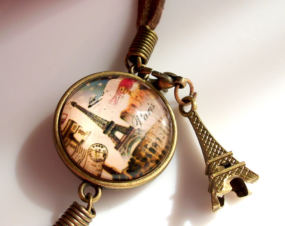 Párizs , Eiffel torony karkötő+ajándék charm -  - Meska.hu