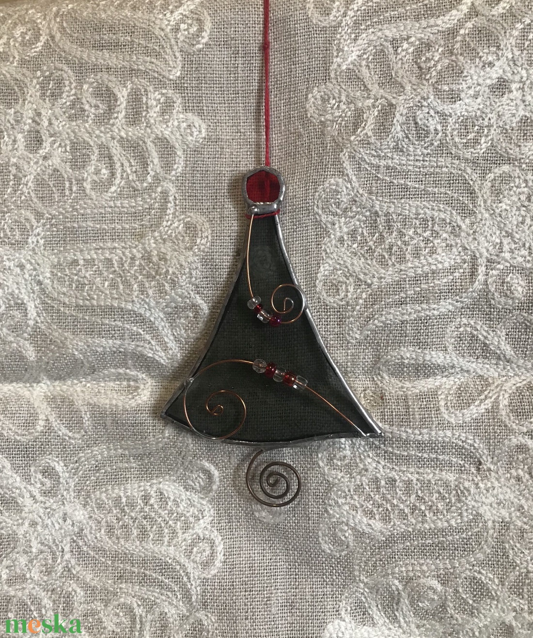 Karácsonyfa üvegdísz 2. (füst) - karácsony - karácsonyi lakásdekoráció - karácsonyfadíszek - Meska.hu