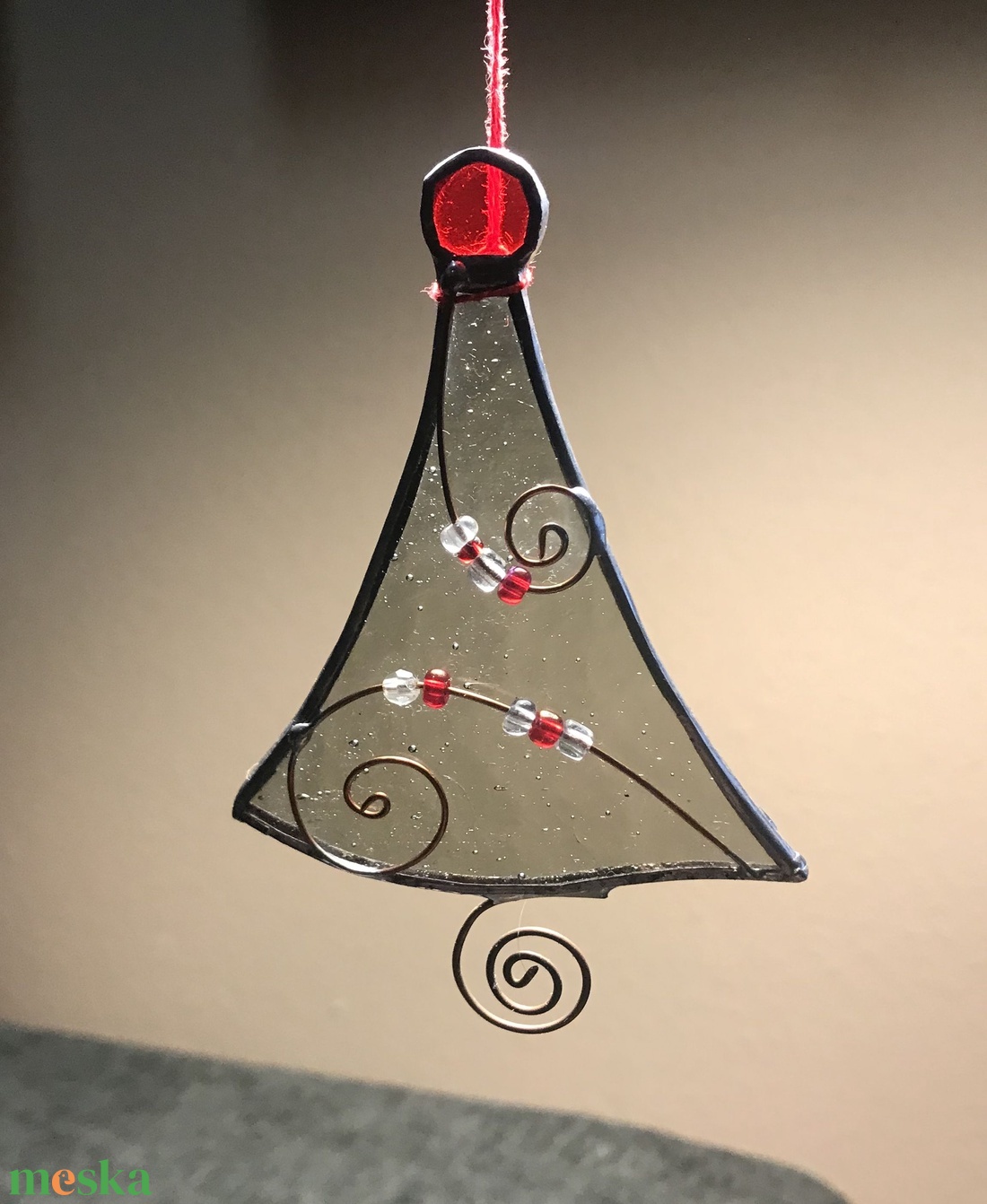 Karácsonyfa üvegdísz 2. (füst) - karácsony - karácsonyi lakásdekoráció - karácsonyfadíszek - Meska.hu