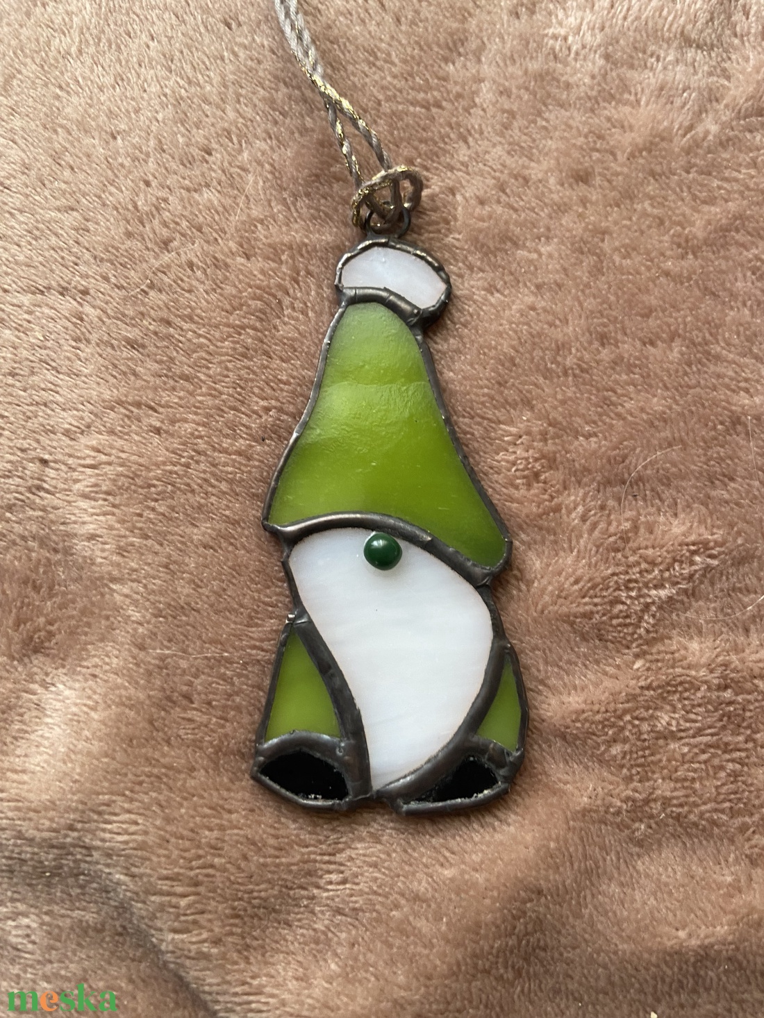 Világoszöld manó  - otthon & életmód - dekoráció - ajtó- és ablak dekoráció - ablakdísz - Meska.hu