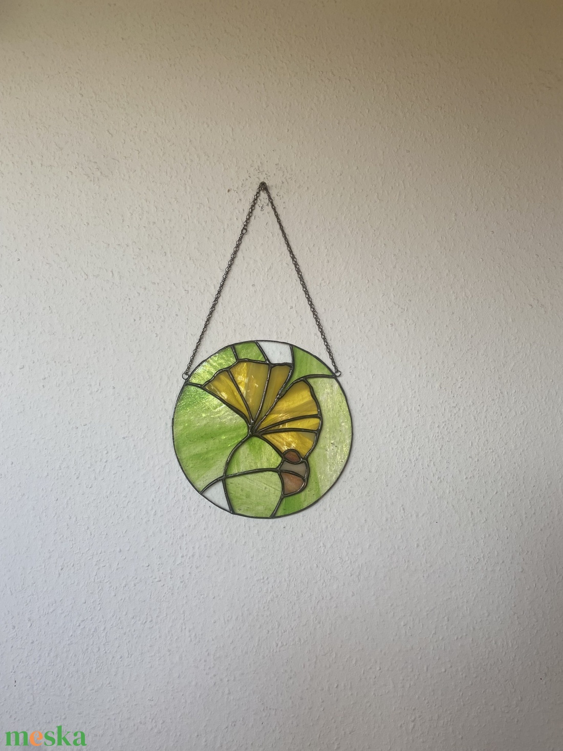 Ginkgó bilóba ablakdísz - otthon & életmód - dekoráció - ajtó- és ablak dekoráció - ablakdísz - Meska.hu