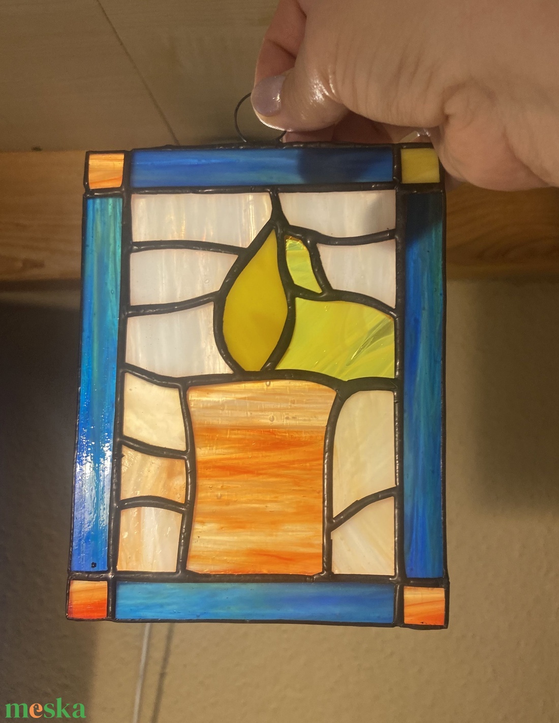 Gyertyafény ablakdísz - otthon & életmód - dekoráció - ajtó- és ablak dekoráció - ablakdísz - Meska.hu