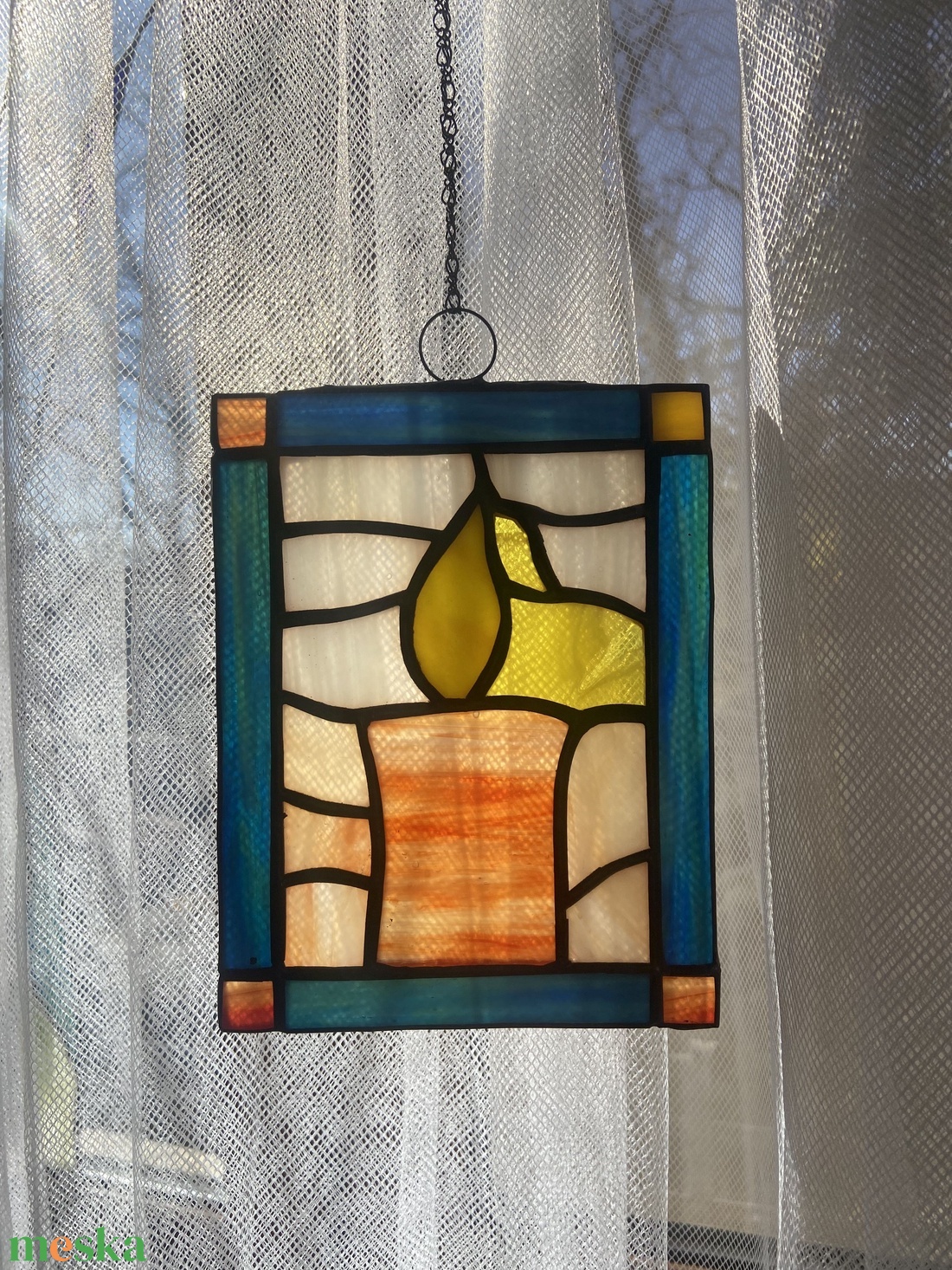 Gyertyafény ablakdísz - otthon & életmód - dekoráció - ajtó- és ablak dekoráció - ablakdísz - Meska.hu