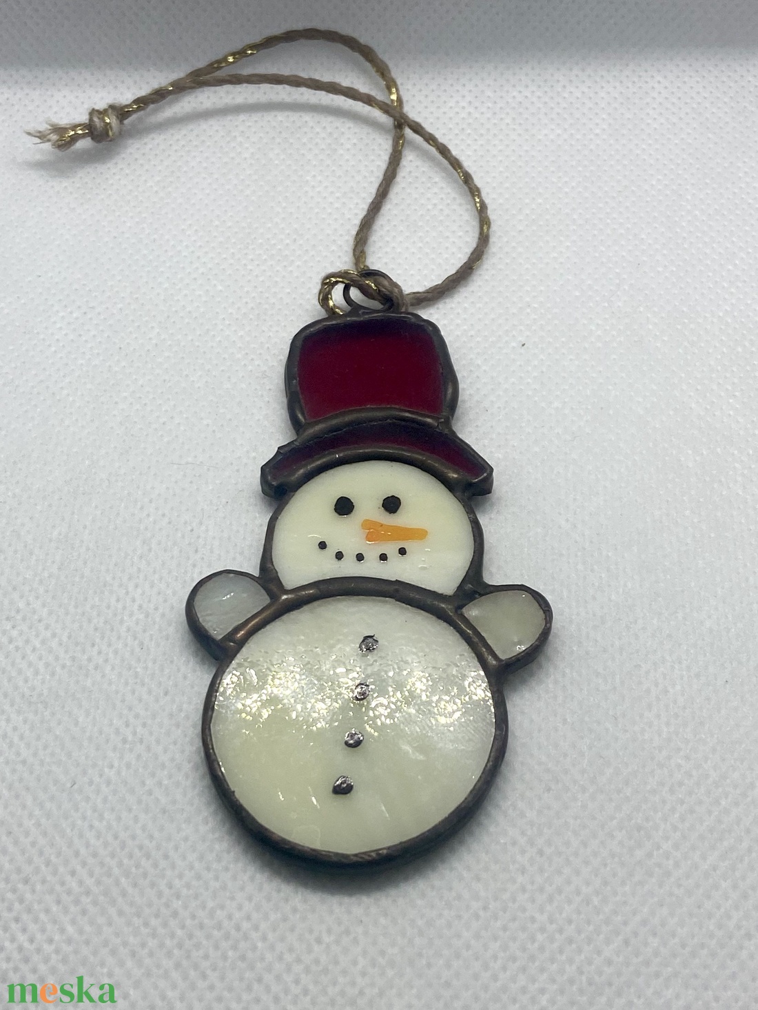 Hóamber karácsonyfadísz - karácsony - karácsonyi lakásdekoráció - karácsonyfadíszek - Meska.hu