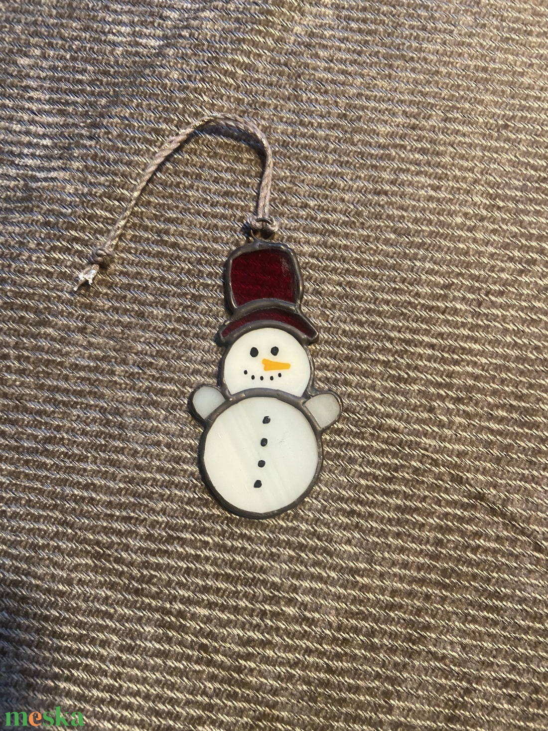 Hóamber karácsonyfadísz - karácsony - karácsonyi lakásdekoráció - karácsonyfadíszek - Meska.hu