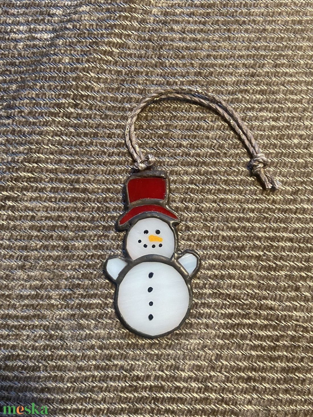 Hóamber karácsonyfadísz - karácsony - karácsonyi lakásdekoráció - karácsonyfadíszek - Meska.hu