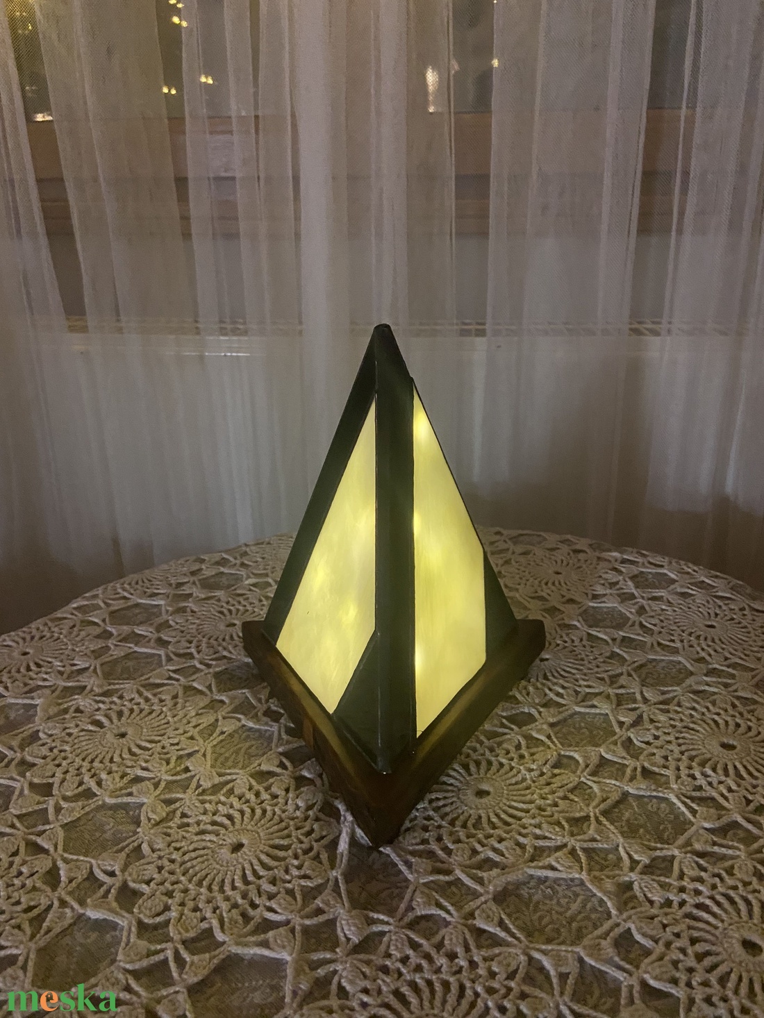 Gúla formájú hangulatlámpa, fekete - szürke - otthon & életmód - lámpa - hangulatlámpa - Meska.hu