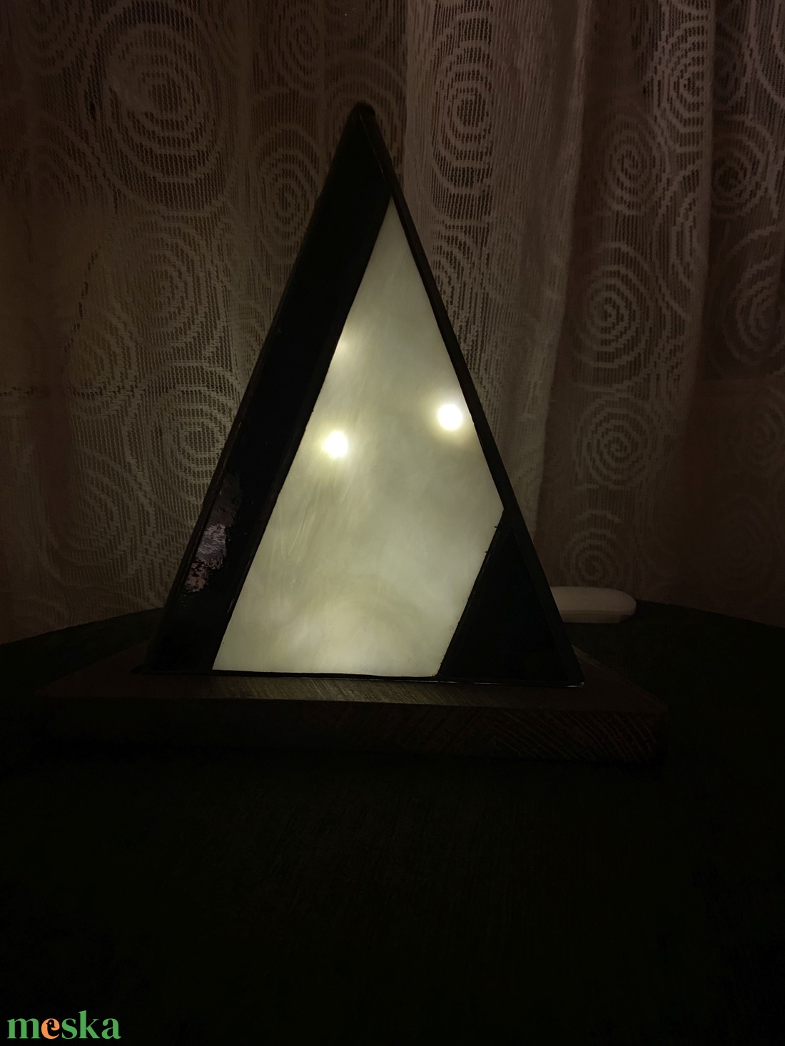 Gúla formájú hangulatlámpa, fekete - szürke - otthon & életmód - lámpa - hangulatlámpa - Meska.hu