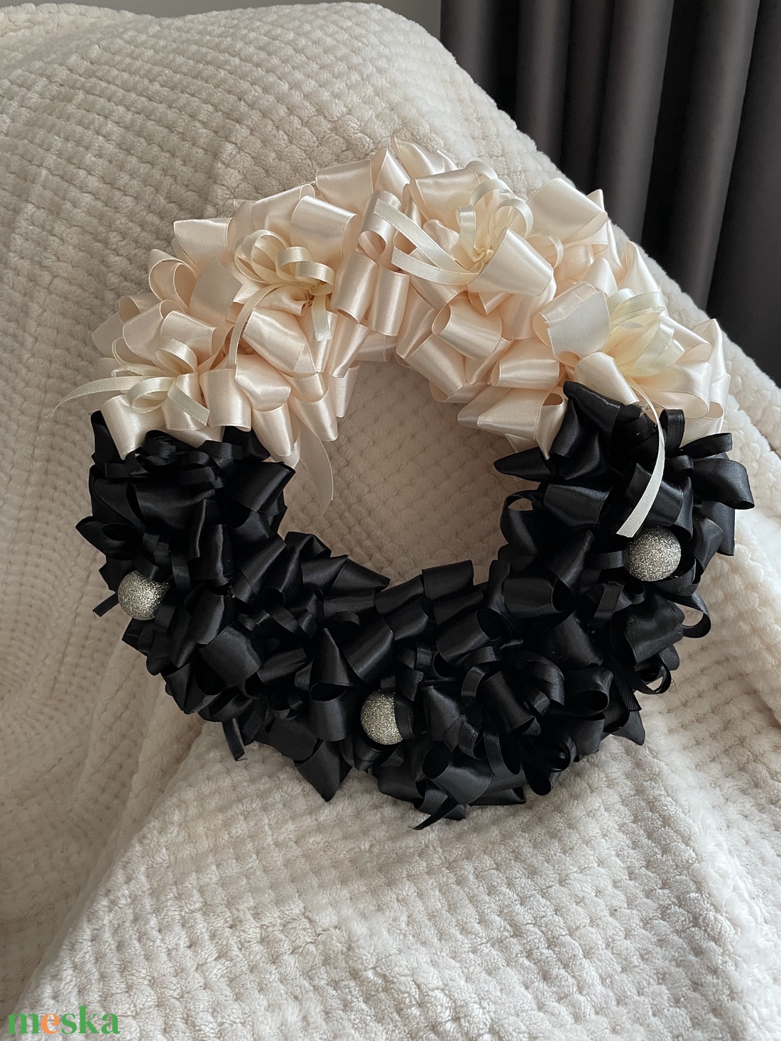 Ében ragyogás  koszorú - karácsony - adventi díszek - adventi ajtódísz - Meska.hu