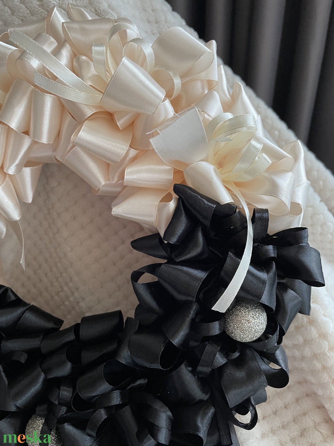 Ében ragyogás  koszorú - karácsony - adventi díszek - adventi ajtódísz - Meska.hu