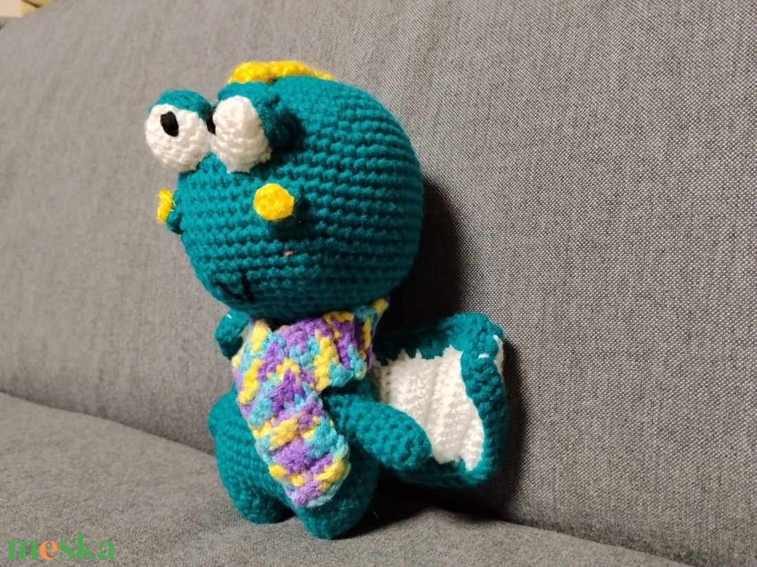 Horgolt sárkány - játék & sport - plüssállat & játékfigura - plüss sárkány - Meska.hu