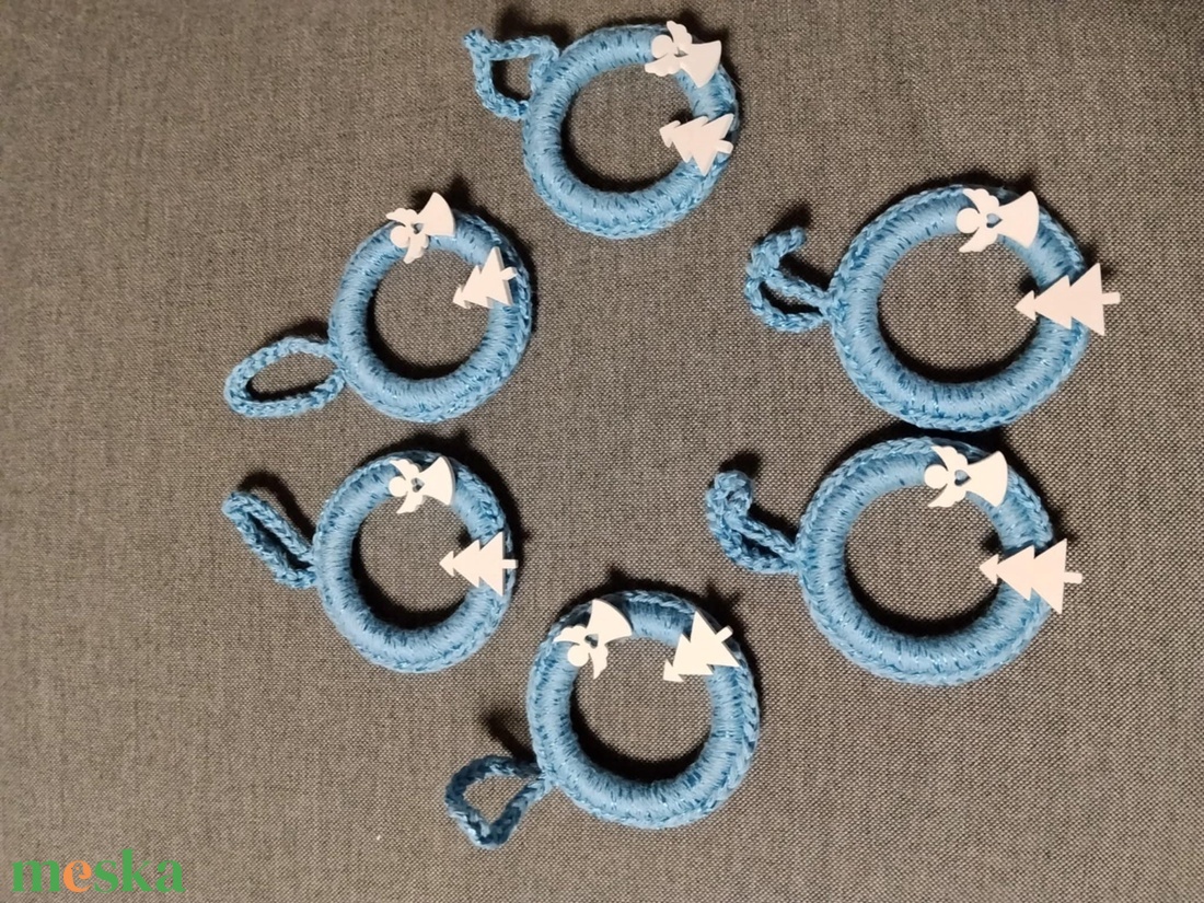 Karácsonyfa díszek (kék) - karácsony - karácsonyi lakásdekoráció - karácsonyfadíszek - Meska.hu