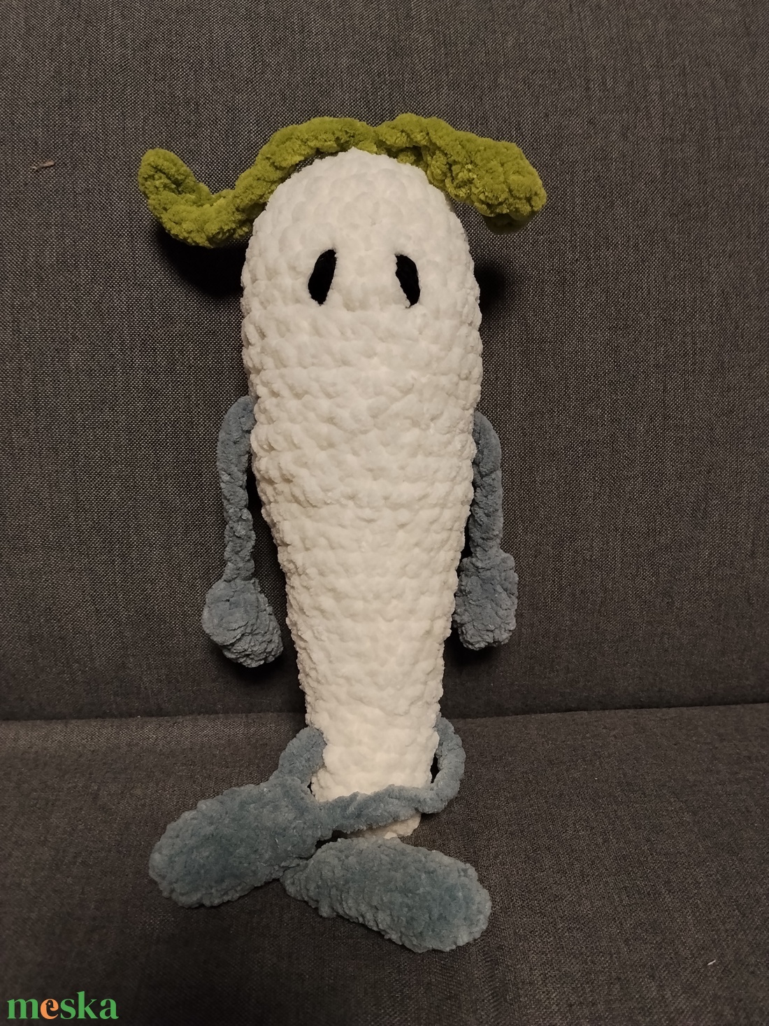 Horgolt fehér répa  - játék & sport - gyerekkonyha - játék gyümölcsök és zöldségek - Meska.hu