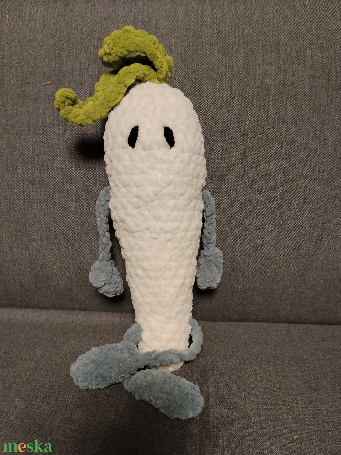 Horgolt fehér répa  - játék & sport - gyerekkonyha - játék gyümölcsök és zöldségek - Meska.hu