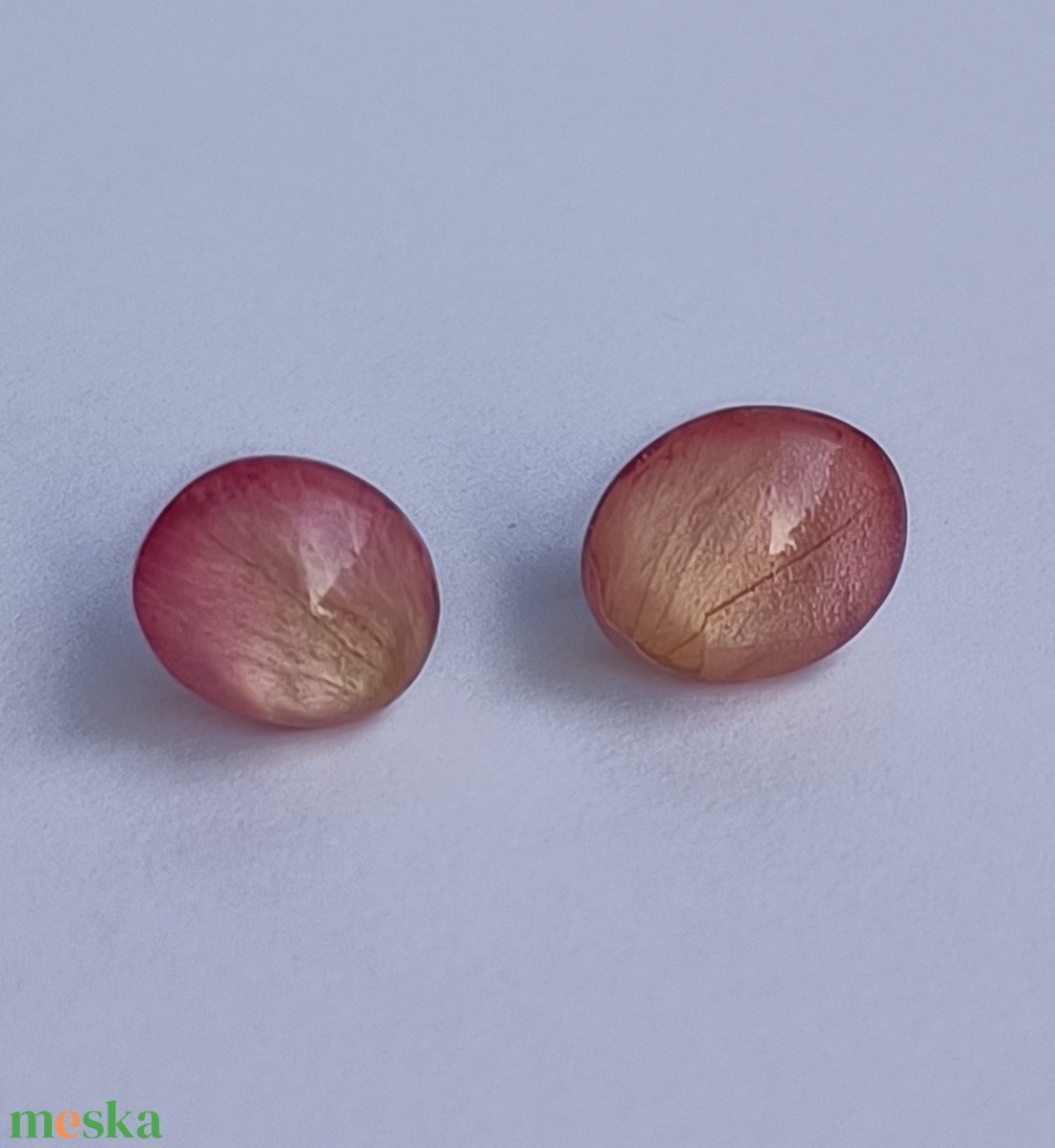 Rózsaszirom fülbevaló 04 - ékszer - fülbevaló - pötty fülbevaló - Meska.hu