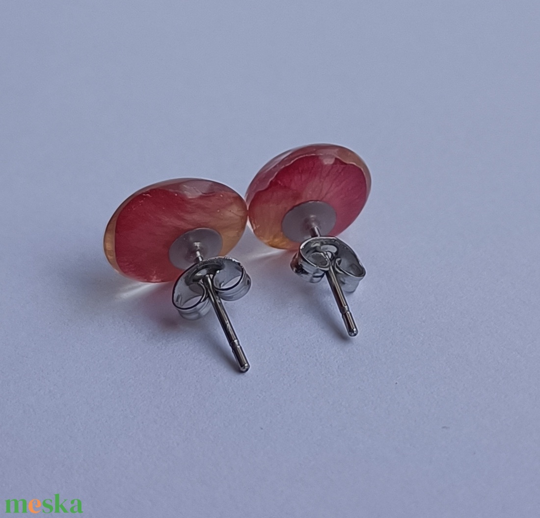 Rózsaszirom fülbevaló 04 - ékszer - fülbevaló - pötty fülbevaló - Meska.hu