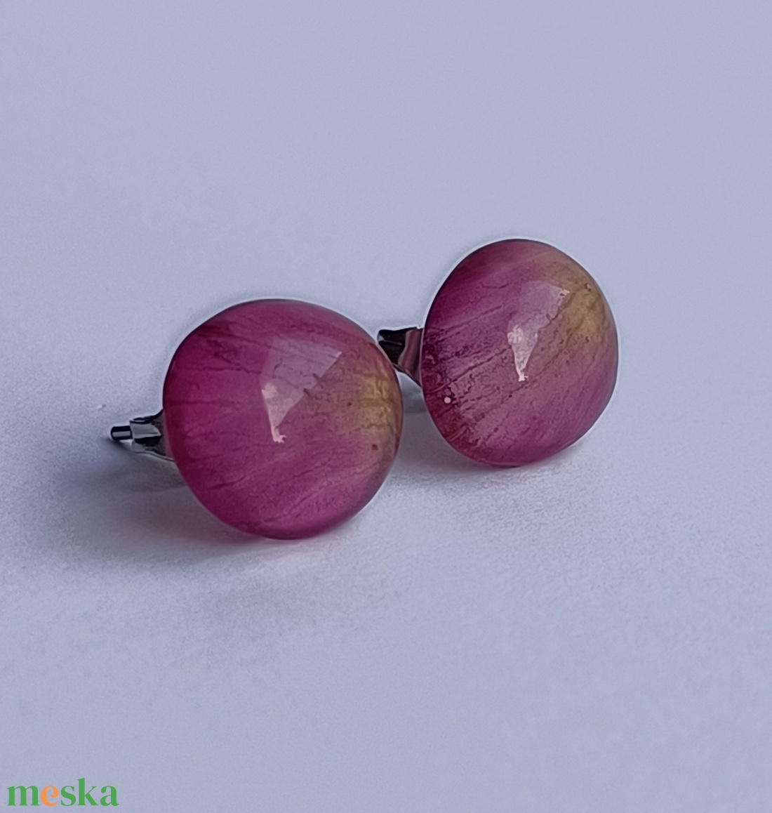 Rózsaszirom fülbevaló 05 - ékszer - fülbevaló - pötty fülbevaló - Meska.hu