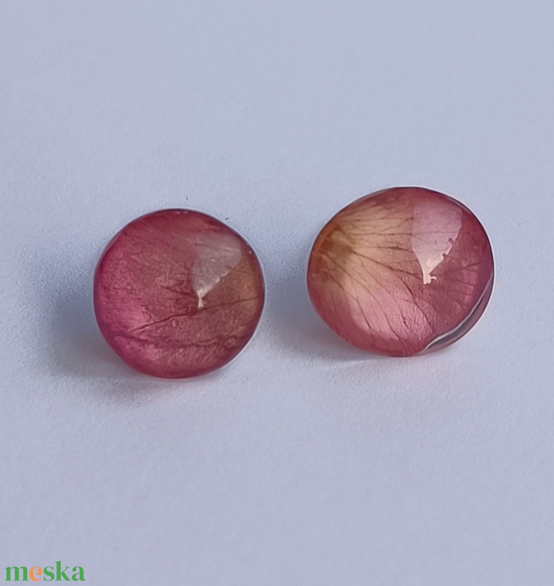 Rózsaszirom fülbevaló 03 - ékszer - fülbevaló - pötty fülbevaló - Meska.hu