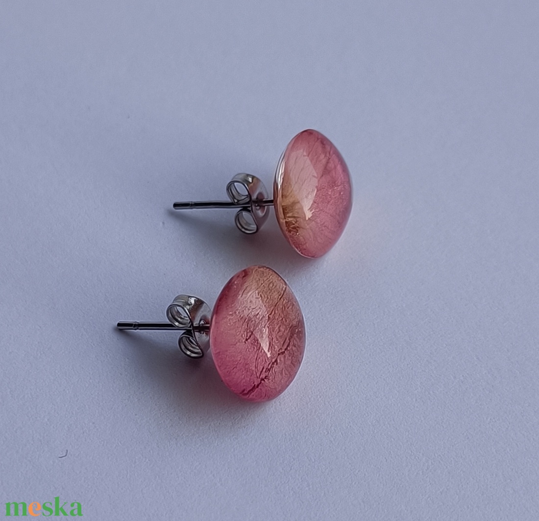 Rózsaszirom fülbevaló 03 - ékszer - fülbevaló - pötty fülbevaló - Meska.hu