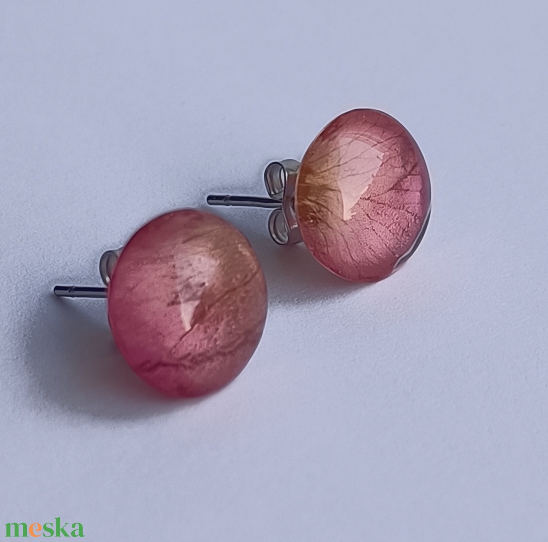 Rózsaszirom fülbevaló 03 - ékszer - fülbevaló - pötty fülbevaló - Meska.hu