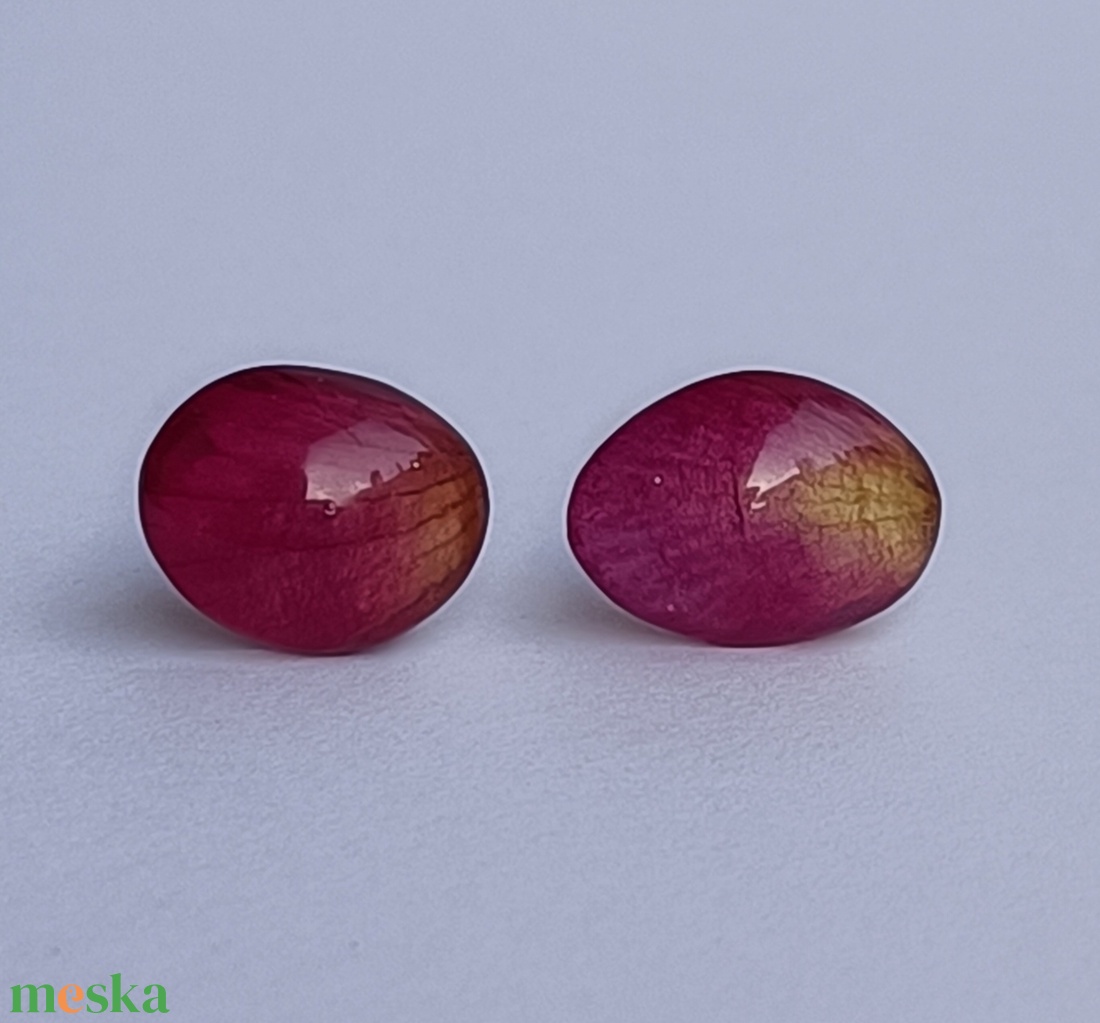 Rózsaszirom fülbevaló 02 - ékszer - fülbevaló - pötty fülbevaló - Meska.hu