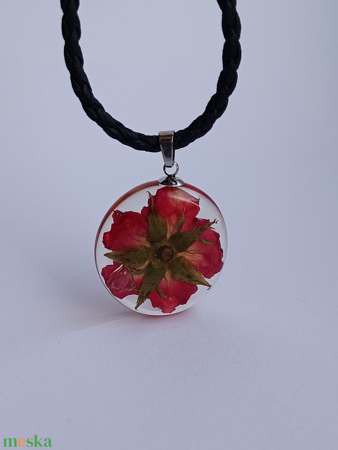 Rózsa medál 01 - ékszer - nyaklánc - medál - Meska.hu