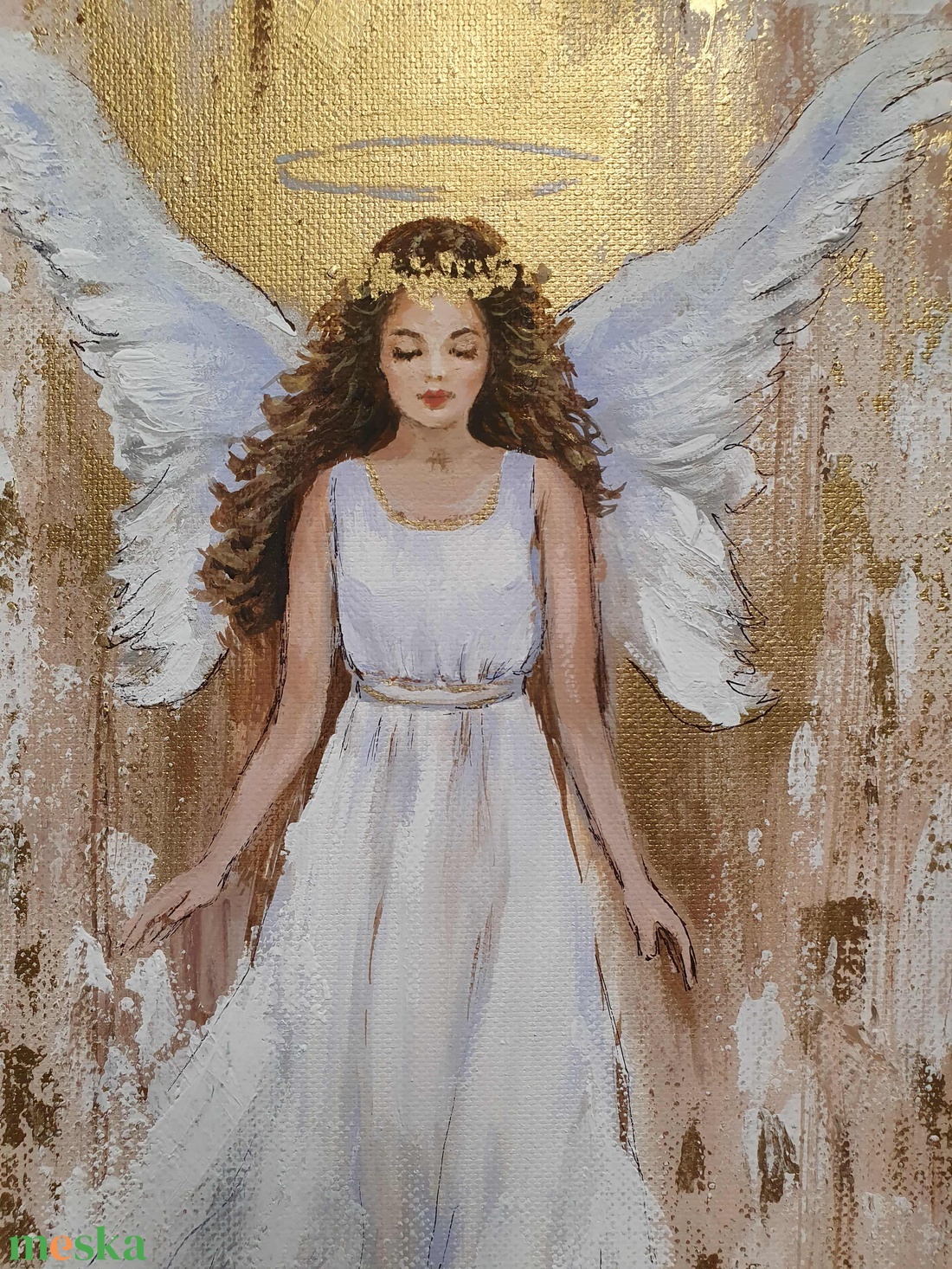 'Őrangyal' akril festmény - művészet - festmény - akril - Meska.hu