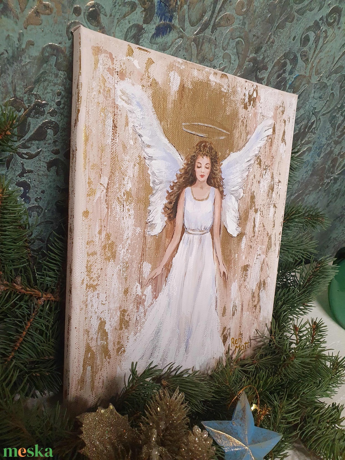 'Őrangyal' akril festmény - művészet - festmény - akril - Meska.hu