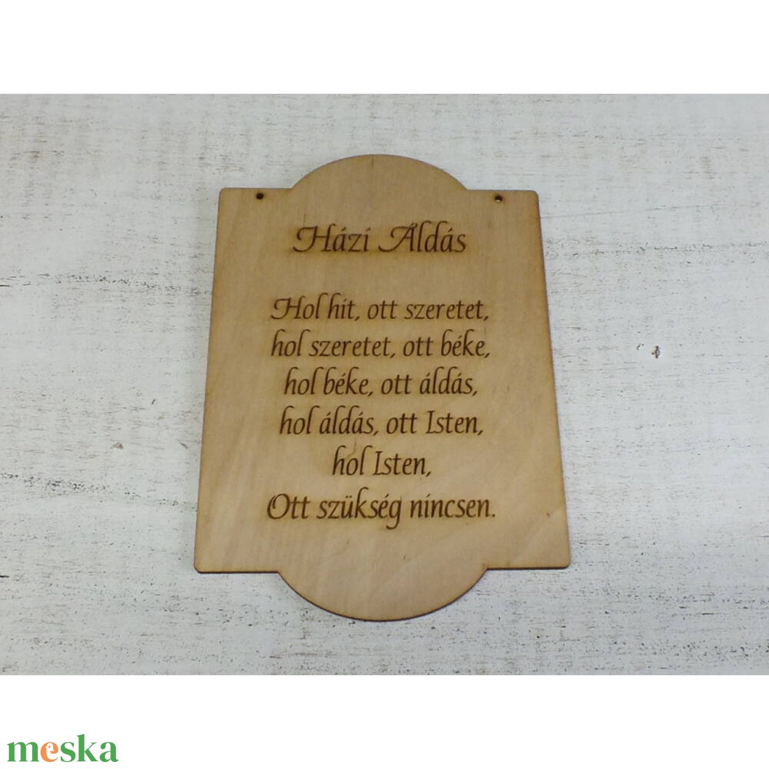 Fa házi áldás táble, lézervágott, gravírozott - otthon & életmód - dekoráció - kép & falikép - fából készült kép - Meska.hu