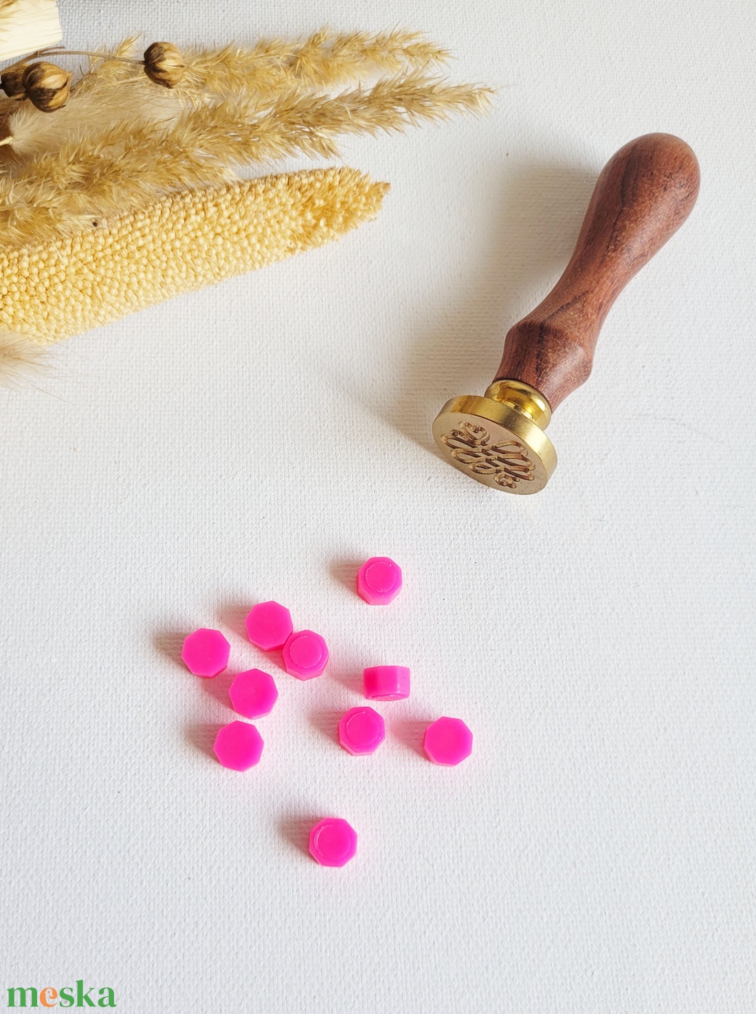 viasz viaszpecséthez, viaszpecsét gyöngy, viasznyöngy, pink rózsaszín - esküvő - dekoráció - tábla & jelzés - Meska.hu