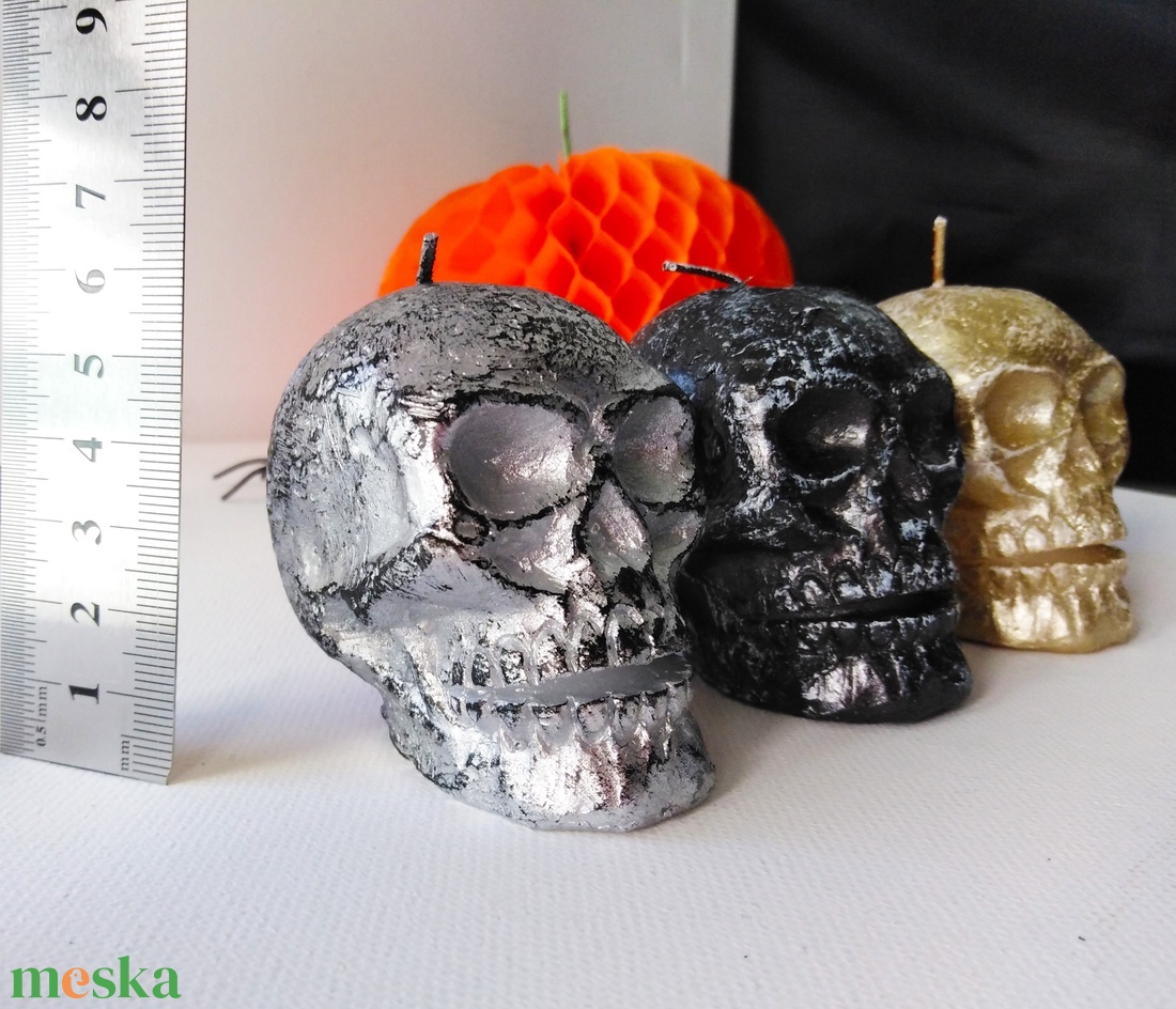 Koponya gyertya Halloween dekoráció - otthon & életmód - dekoráció - halloween - halloweeni dekoráció - Meska.hu