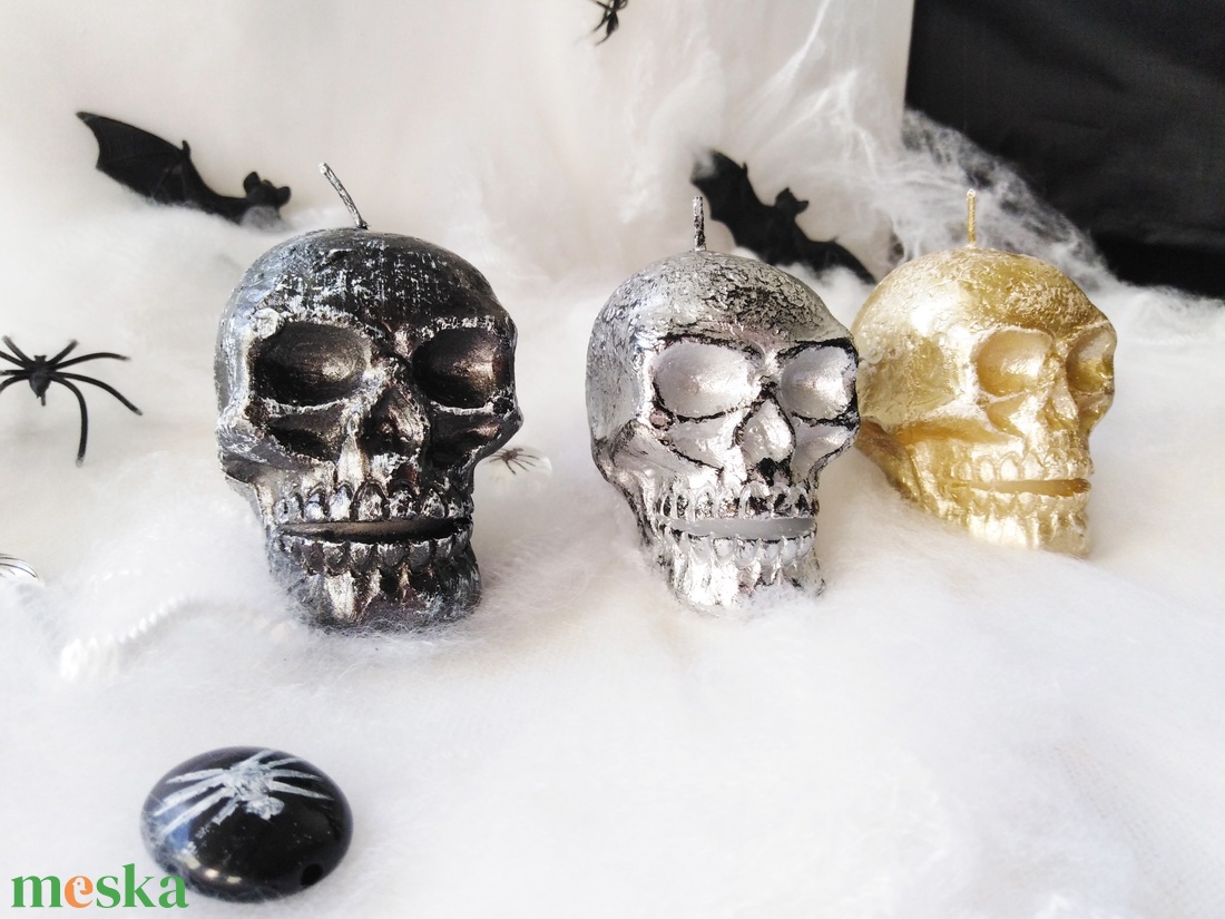 Koponya gyertya Halloween dekoráció - otthon & életmód - dekoráció - halloween - halloweeni dekoráció - Meska.hu
