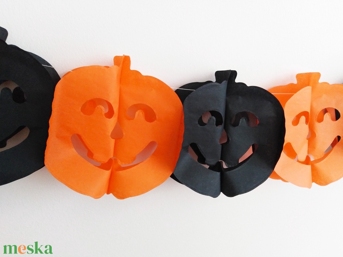 Denevér garland Halloween papír dekoráció 3 méter - otthon & életmód - dekoráció - halloween - halloweeni dekoráció - Meska.hu