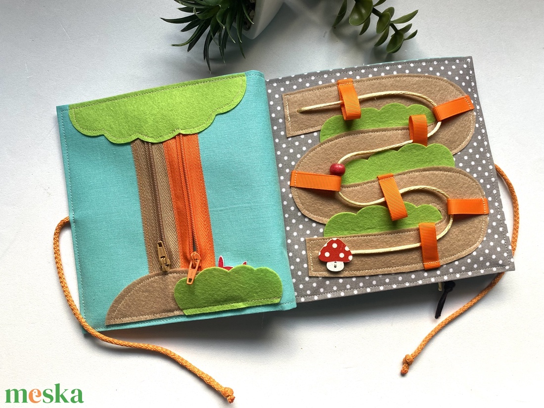 Csendeskönyv 6 oldallal, fejlesztőkönyv, matatókönyv 1 éves kortól, egyedi ajándék gyerekeknek - játék & sport - textilkönyv & babakönyv - Meska.hu