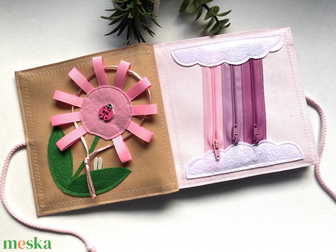 Csendeskönyv 6 oldallal, fejlesztőkönyv, matatókönyv 1 éves kortól, egyedi ajándék gyerekeknek - játék & sport - textilkönyv & babakönyv - Meska.hu