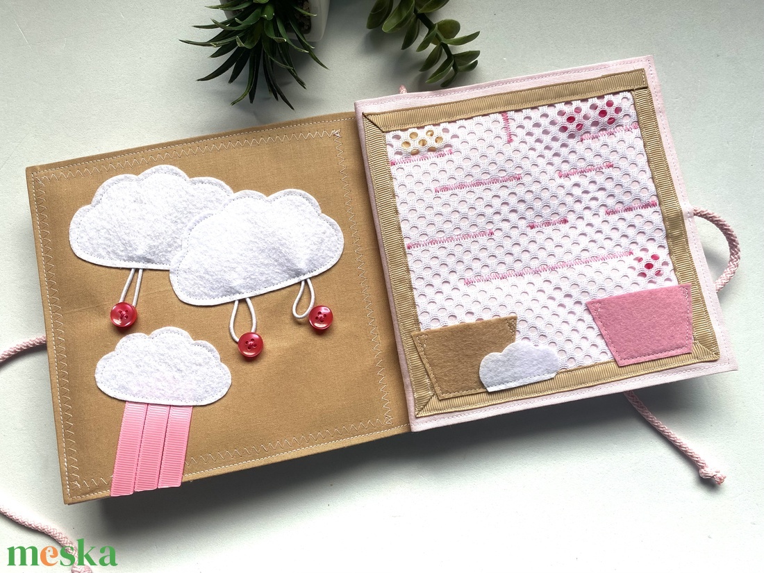 Csendeskönyv 6 oldallal, fejlesztőkönyv, matatókönyv 1 éves kortól, egyedi ajándék gyerekeknek - játék & sport - textilkönyv & babakönyv - Meska.hu