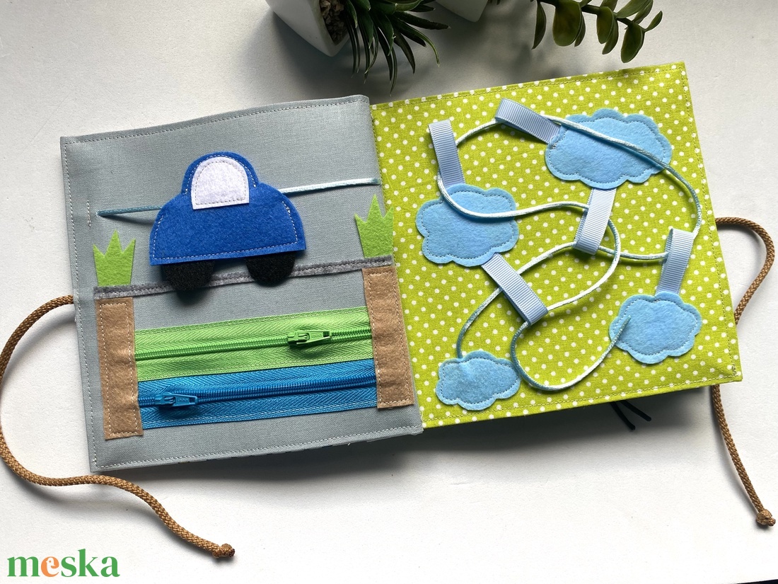 Csendeskönyv 6 oldallal, fejlesztőkönyv, matatókönyv 1 éves kortól, egyedi ajándék gyerekeknek - játék & sport - textilkönyv & babakönyv - Meska.hu