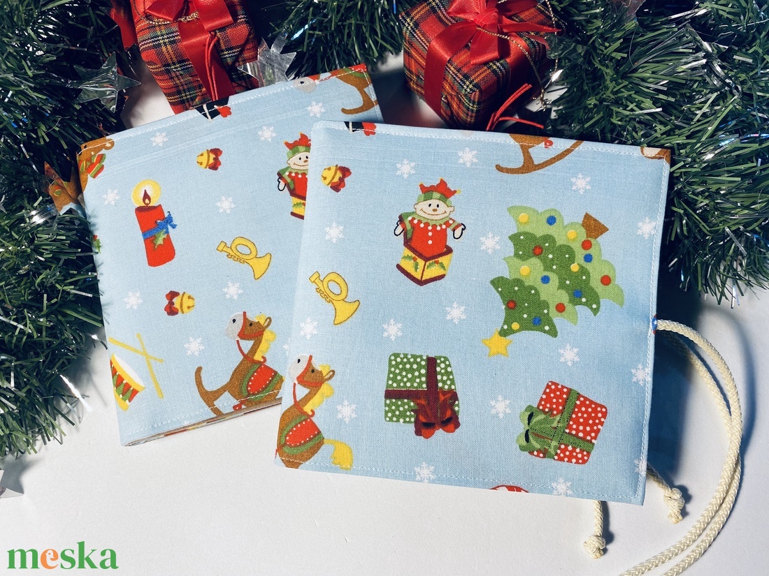 Karácsonyi ajandék, matatókönyv gyerekeknek, fejlesztőkönyv, csendeskönyv 1 éves kortól, egyedi ajándék gyerekeknek - játék & sport - textilkönyv & babakönyv - Meska.hu