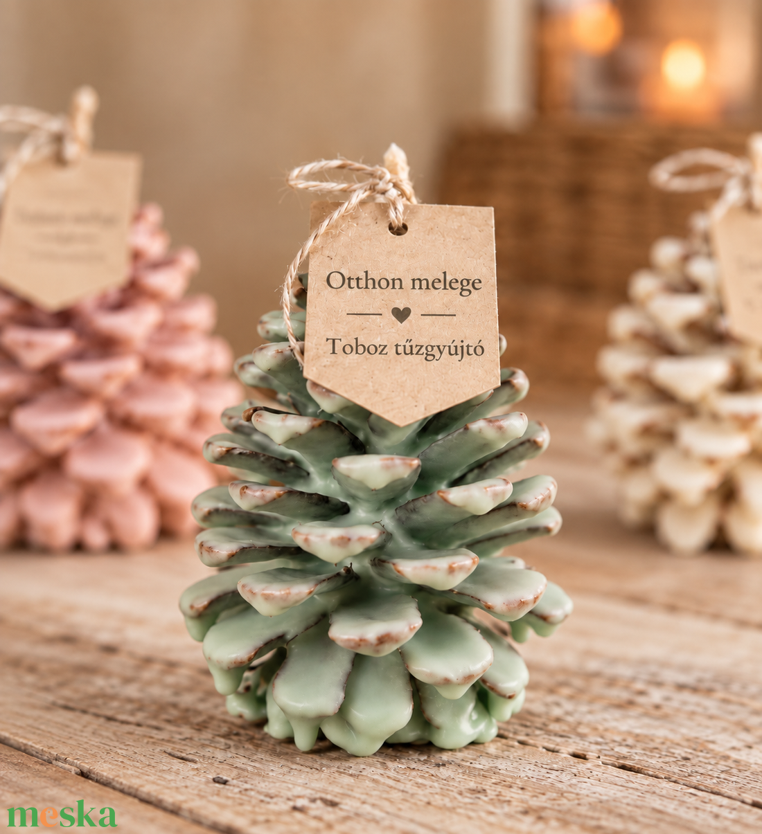 Otthon melege � viaszos toboz tűzgyújtó - karácsony - adventi díszek - adventi gyertyadíszek és koszorúdíszek - Meska.hu